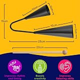 A-Star Two Tone Double Metal Samba Agogo Bells with Wooden Beater view 3