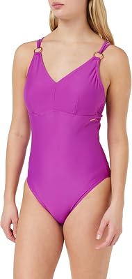 Shaping Strappy 1 Piece Costume da Bagno per Donna, Rosa, 40