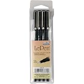 Uchida Of America 4300-4B 4-Piece 0.3 Point Size Le Pen Drawing Pen Set, Black