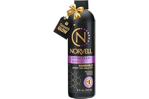Norvell Premium Rapid Spray Tan Solution Venetian One 8 fl oz – Professional Sunless Tanning Formula for Ultra Fast Natural Bronze Glow, Streak Free, Fast Drying, Long Lasting Color