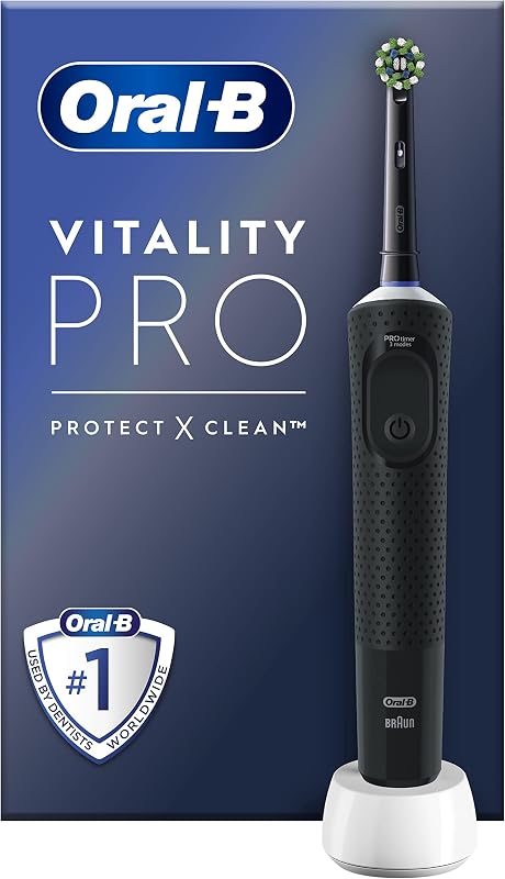 Vitality Pro Cepillo de Dientes Eléctrico con 1 Cabezal, Negro
