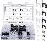 Fippy 600PCS Cable Clips Black White Nail Assortment 4-12mm Wire Management view 1