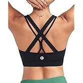 RUNNING GIRL Sports Bras for Women,Seamless Strappy Sports Bra High Support Crisscross Back with Removable Pads