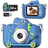 Teslahero Kids Camera Toys,Children Digital Video Camera Gift for Girls Boys 3-12 Age Kids,Chritmas Birthday Festival Present for 3 4 5 6 7 8 9 10 11 12 Year Old Toddler Child (Blue)