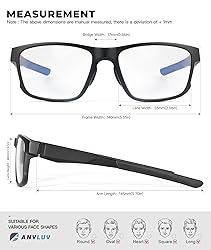 ANYLUV Blue Light Blocking Glasses for Men, Square