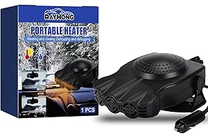 ZONMTREO Car Heater,12V-150W Car Heaters For Vehicle,2 in1 Fast Heating and Quickly Defrost Defogger,Portable Heater For Car,Warm Breeze Windshield Wizard,Fast Heating Windshield Car Defroster & Defogging.