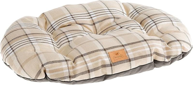 Cuscino imbottito per cani e gatti SCOTT 45/2, Double-face, Scozzese, Soffice velluto, Lavabile, Marrone