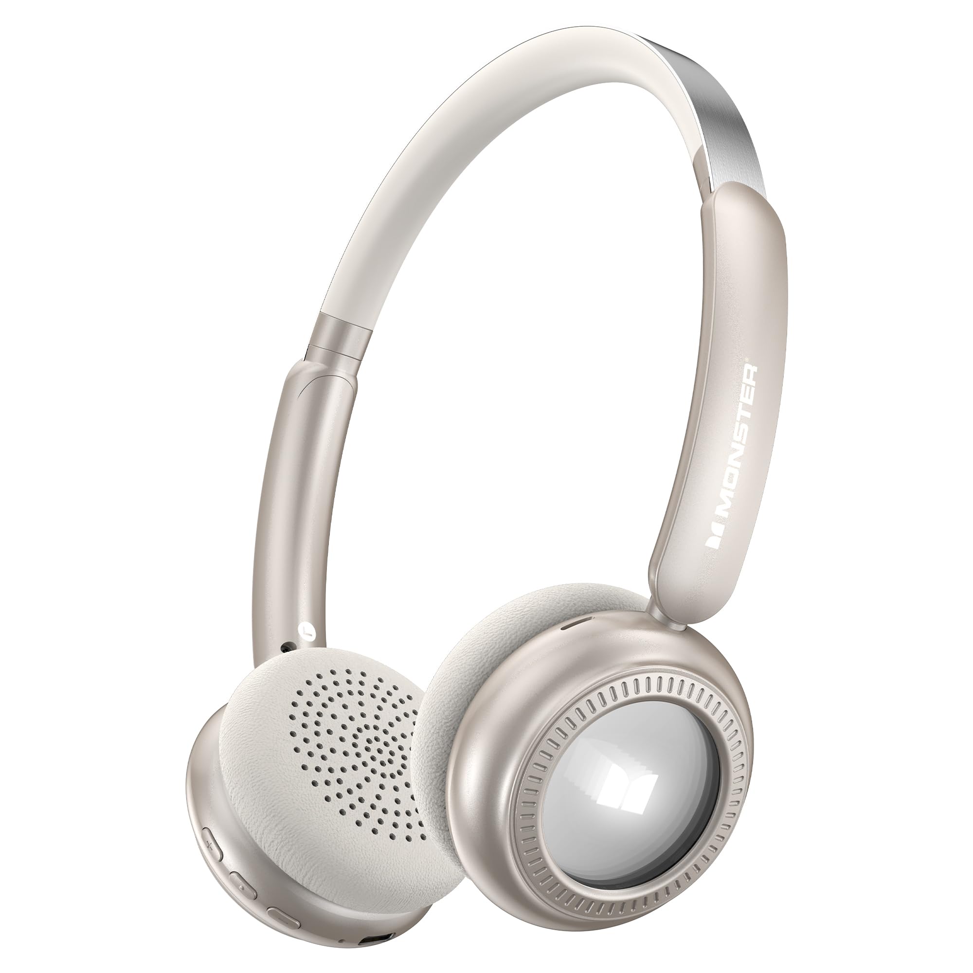 Photo 1 of Monster N-Tune MINI 01 Wireless On-Ear Headphones - Bluetooth 6.0 Wireless Headset with Speed Charge, Clear Audio, 50H Playtime, Comfortable & Lightweight Design, Hands-Free Calls (White)