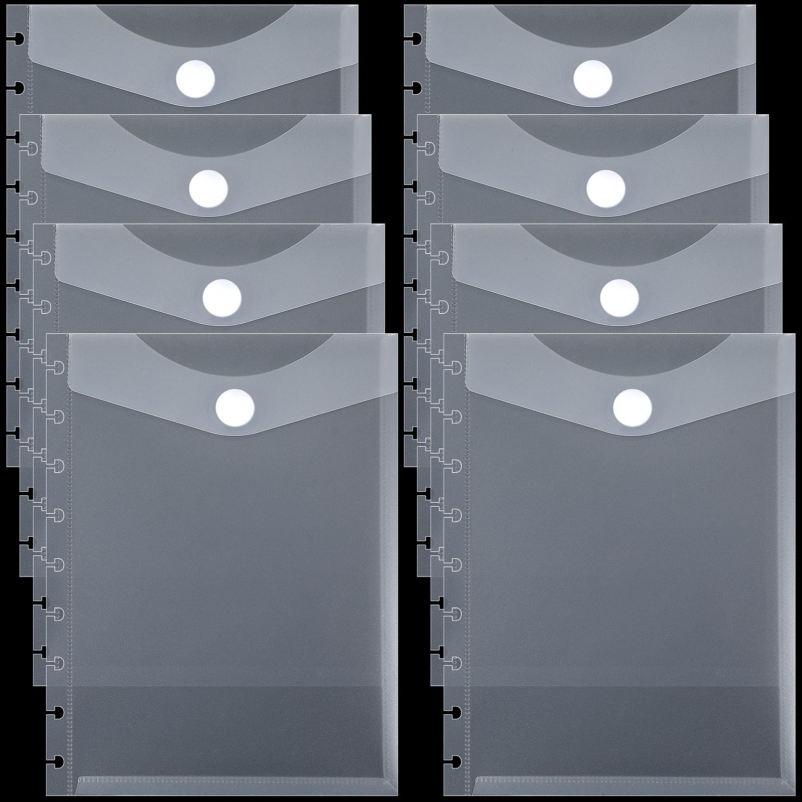 Photo 1 of Engrowtic 8 Pcs 7 x 9.25 Inches 9 Disc Medium Size discbound Pocket dividers Envelope Binder Planner Accessories Pocket Dividers Inserts Discbound Notebook Supplies for Office School Work Organizer