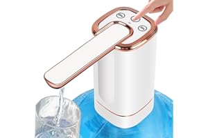 BALLMENT Portable Water Bottle Pump for 5 Gallon Jug, Camping USB Rechargeable Water Pump w/3 Flow Modes, 1200mAh Battery, Lightweight Bottled Water Dispenser for Home, RV, Outdoors, Fits 1-5 Gallon Bottles