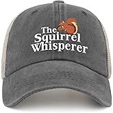 BUINGBFG Funny Squirrel Hat The Squirrel Whisperer Hat for Men Dad Hat Fashionable Hats