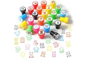 SUYEPER 24Pcs Zoo Animal Stampers for Birthday Party, Party Favors, Party Supplies, Farm Party, Birthday Gift