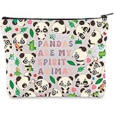 WZMPA Cute Panda Cosmetic Bag Panda Lover Gifts Pandas Are My Spirit Animal Makeup Zipper Pouch Bag Panda Merchandise (Pandas Spirit)