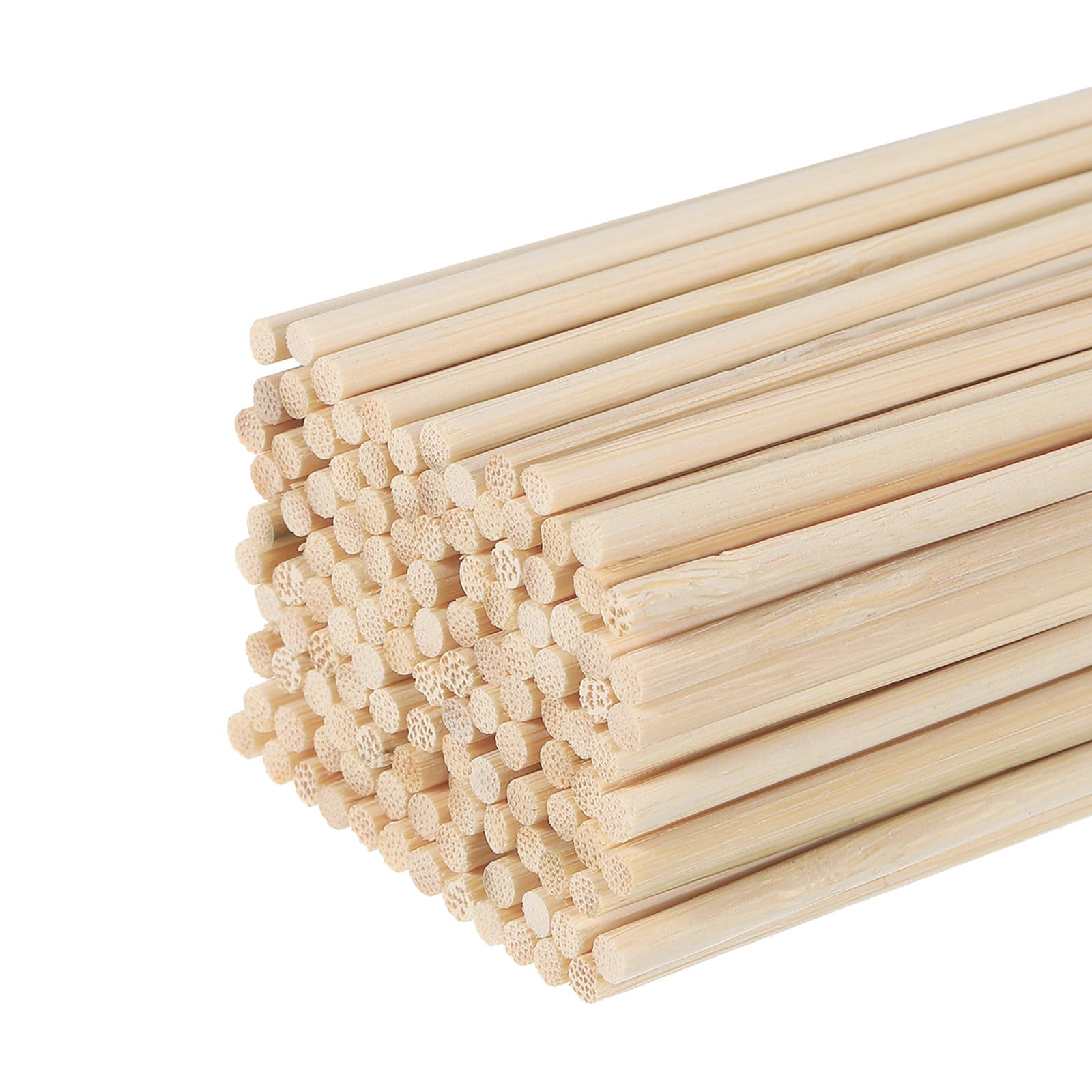uxcell Wooden Dowel Rods,50cm/20 Round Dowel Rod Wood Sticks,3mm/0.12" Bamboo Stick for Arts Crafts, Photo Booth Props, DIY Building Model,100 Pack