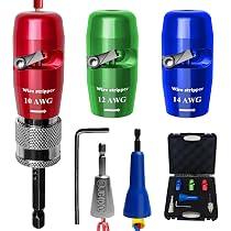 US Wire Drill-Powered Wire Stripper Kit – 10/12/14 AWG, 9-in-1 Stripping & Twisting Tool Set With Connectors (2025 Upgrade) - View #11