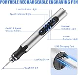 Uolor Rechargeable Engraving Pen Kit USB Mini DIY Rotary Tool for Wood Metal view 2
