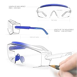 MEIGIX Anti Fog Safety Glasses Safety Goggles Over