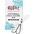 Long Island Guy Fishing Supplies - Saltwater Fishing Hook Rigs, Heavy Duty Stainless Steel Salt Water Surf Rig High Low Bait Rigs with J Hook Offset 70LB Mono leader Perfect for Bluefish Hook Size 5/0
