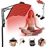 Red Light Therapy for Body & Face with Quick Clip, Infrared Light Therapy Lamp with Adjustable Stand, 660nm & 850nm Red Light Therapy Panel for Waist Knee, Muscle Recovery