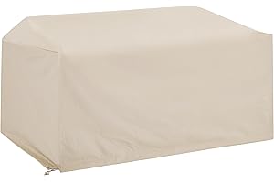 Crosley Furniture Patio Furniture Covers, Waterproof Outdoor Loveseat Cover for Backyard, Deck, Tan