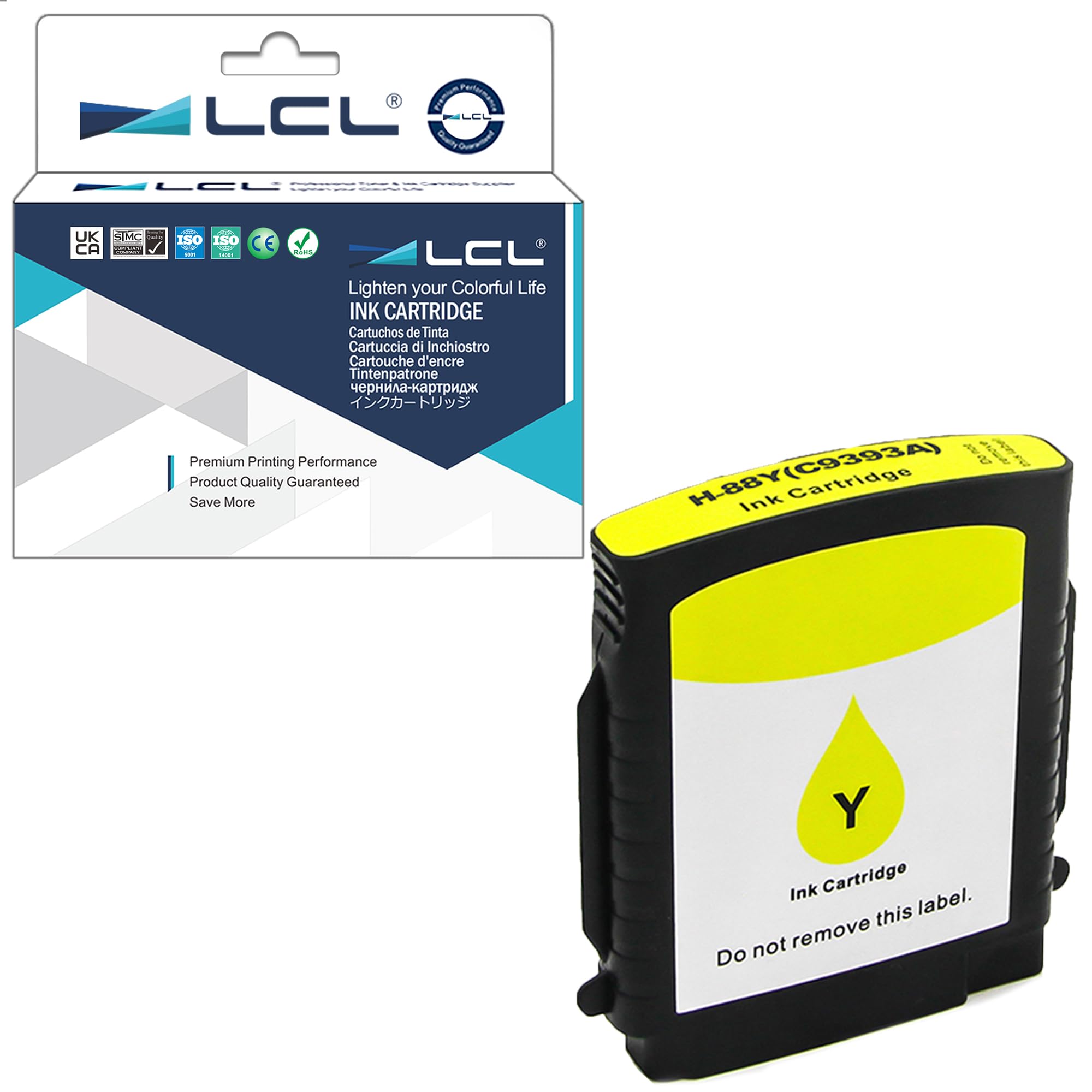 LCL Compatible Ink Cartridge 88XL C9393AE (1Yellow) Replacement for HP Officejet Pro K550 K550dtn K550dtwn