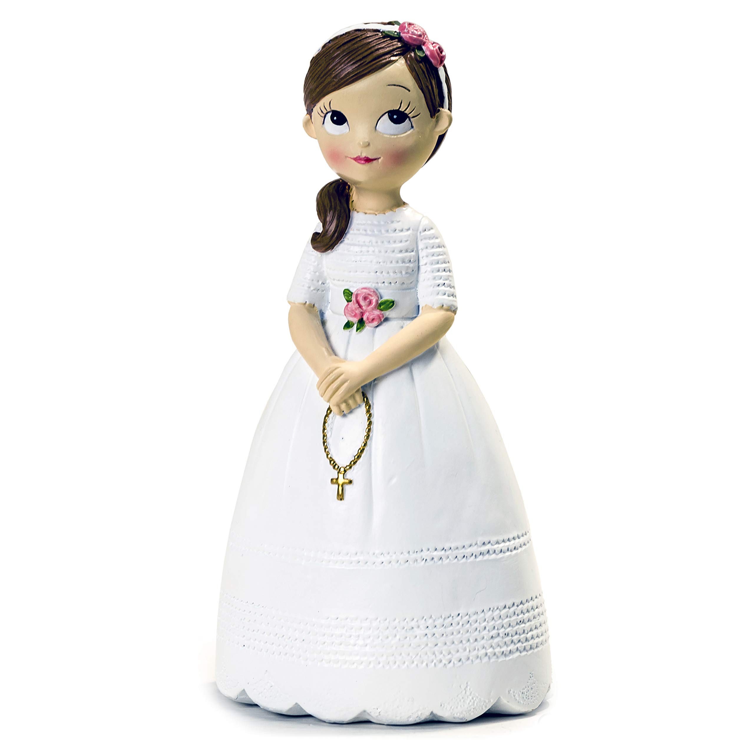 Mopec Girl Figurine Communion with Rosary, Resin, 16.5 cm