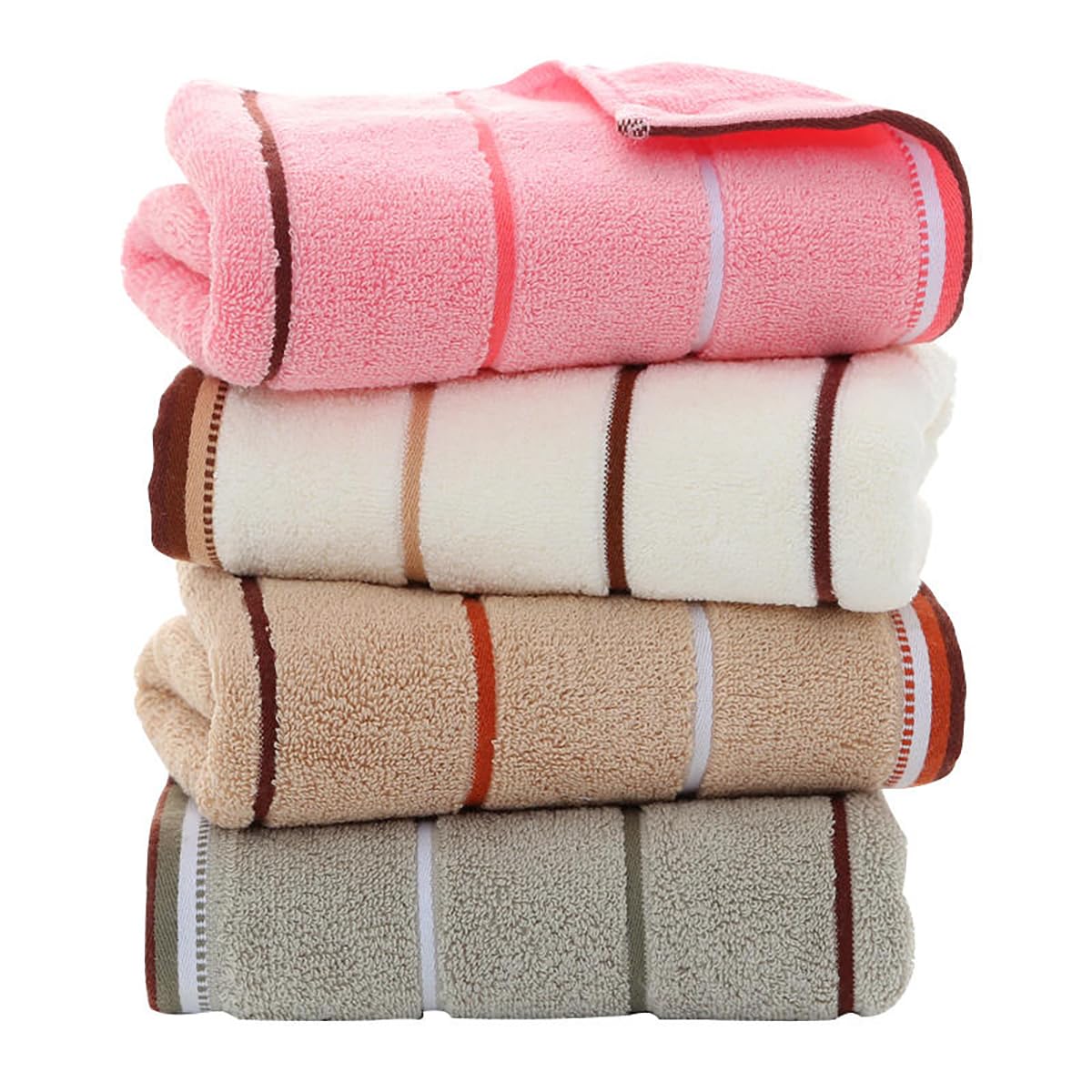 Qrity 4 Packs 100% Cotton Hand Towels, 35x 75CM Bath Towels Set, Multi Color Towels with High Absorbency (Variety), for Bath, Hand, Face, Gym or Spa