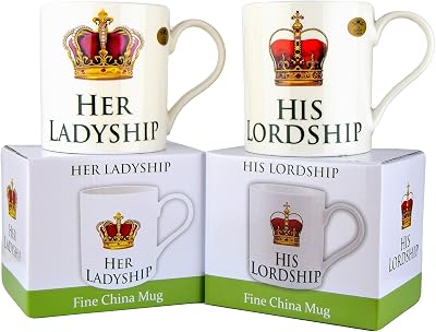 The Leonardo Collection His Lordship & Her Ladyship Mugs Set 2 Gift Boxes