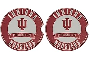 Fan Creations Set of 2 Car Coasters Removable Absorbent Ceramic Stone Coasters - Ideal Gift for Students, Alumni and Everyday Fan - Show Your Big 10 NCAA Team Spirit