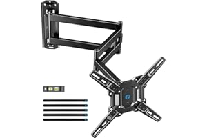 Pipishell Full-Motion Long-Arm TV Wall Mount for 32-65 Inch TVs up to 110 lbs, Max VESA 400x400mm, 37.4” Long Extension Corne