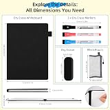 AGM A5 Mini Whiteboard Portable Dry Erase Board with 3 Markers and Pouch view 2