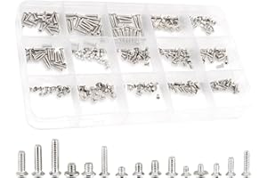 QTEATAK 300Pcs Silver Laptop Notebook Computer Replacement Screws Kit for Laptop SSD Hard Disk SATA