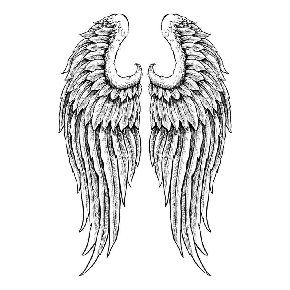 Fine Contour Stamps | Scrapbooking, Craft, DIY, Greeting Card Making (Angel Wings, 10 x 15 cm)