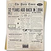 Huameigf Vintage 32nd Birthday Gifts for Women Men, Happy 32nd Birthday Card for Son Daughter, Big 32 Year Old Birthday Card for Wife Husband