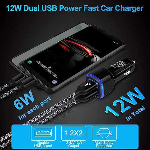 Car Charger iPhone, 5Pack 12V USB Adapter Car Cigarette