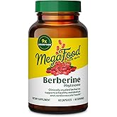 MegaFood Berberine Phytosome - Berberine Supplement 550 mg Per Serving, 1100 mg Daily - 9X Absorption - Supports A Healthy Metabolism & Cholesterol Levels - Vegan - 60 Capsules, 30 Day Supply
