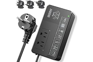 HYTED 1600W 220V to 110V Voltage Converter, Power Any American Appliances in 220-250V, Plug & Play, No Limitations, Universal Power Plug Adapter Voltage Converter US to Europe International Travel