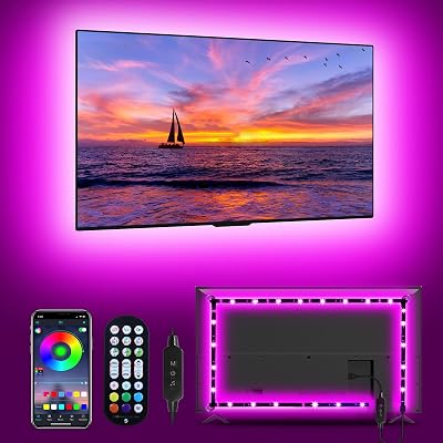 MATICOD LED TV Lights 32-43in RGB Backlight with Remote APP Control