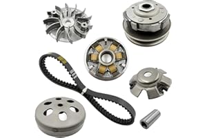 KRGUOD GY6 150cc Performance Clutch Set（with 743 belt）, Fit for GY6 125cc And 150cc 4-Stroke 152QMI 157QMJ Engine Scooter Motorcycle Moped ATV Taotao Roketa Sunl.