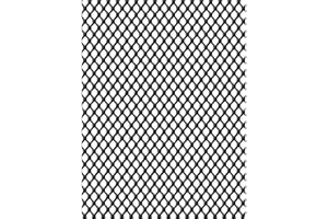 Silver Universal 40"x13" Car Grill Mesh - Aluminum Alloy Automotive Grille Insert Bumper Rhombic Hole (Black 5x8mm)
