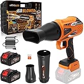 maXpeedingrods Cordless Leaf Blower, 550CFM Battery Leaf Blower with Charger, Infinitely Variable Speeds Lightweight Handheld, Leaf Blowers for Patio Cleaning, Car Water Blowing Leaves and Dust