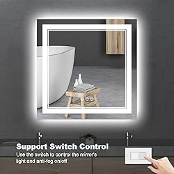 ISTRIPMF 36 x 36 Inch Led Mirror for