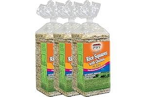 Only Kosher Candy Ultra Thin Rice and Quinoa Cakes Squares, Gluten Free Rice Cakes (Pack of 3)