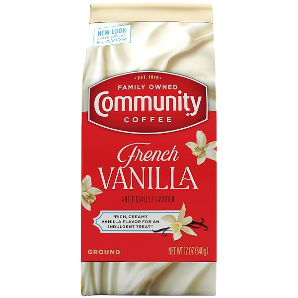 COMMUNITY COFFEE FRENCH VANILLA FLAVORED GROUND COFFEE, MEDIUM ROAST, 12 OZ BAG (PACK OF 1)