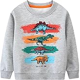 YAGATA Toddler Sweatshirt Boys Long Sleeve Shirts Casual Kids Cotton Graphic Fall Winter Pullover Tee Tops Blouse