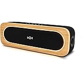 House of Marley Get Together 3 Bluetooth Speaker, 10Hr Playtime, USB-C Fast Charging, EQ Sound Modes, Ambient LED Light, 30m Wireless Range, Bamboo & Rewind Fabric Design (Signature Black)