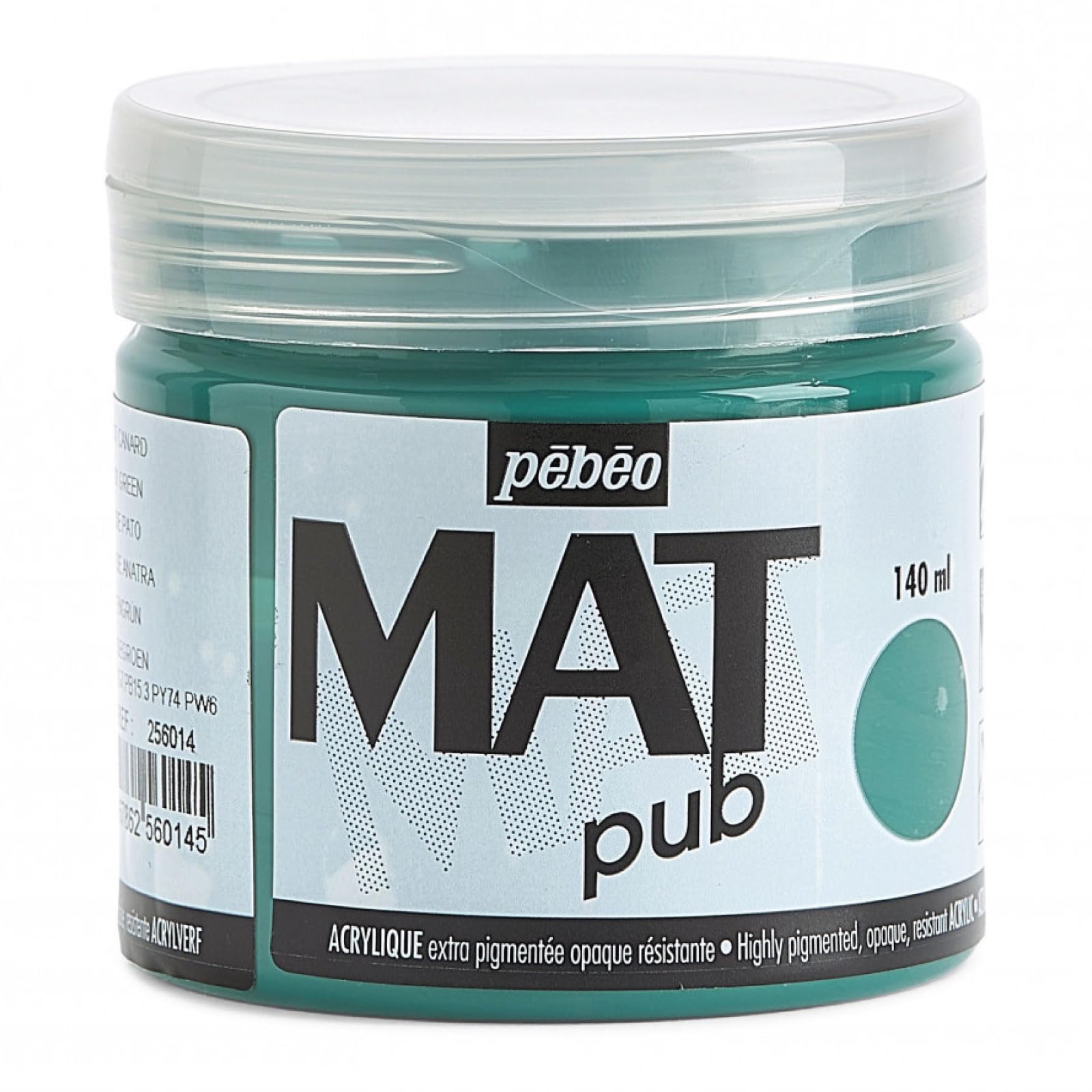 PEBEO 256014 Acrylic Matt Pub Duck Green 140 ml