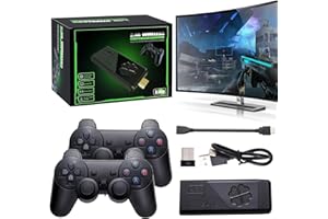 ASTARAMA Upgrade Wireless Retro Game Console, 4K HDMI Output Nostalgia Stick Game, Plug & Play Retro Game Stick, Built in 9 Emulators 64GB TF Card & 13000+Games