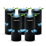 LabCharge Small Ionic Air Purifier for Home & Bedroom – Silent HEPA Filter – Covers 250 Sq Ft - Free Cleaner for Pets, Hair, Smoke, Dust, Odors & Dander – Compact & Black Design - Pack of 5