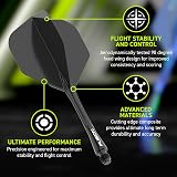 Winmau Fusion Integrated Flight & Shaft System No.6 Black Medium Length view 3